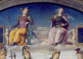 Fortune and Temperance, detail from the Lunette of Fortune and Temperance